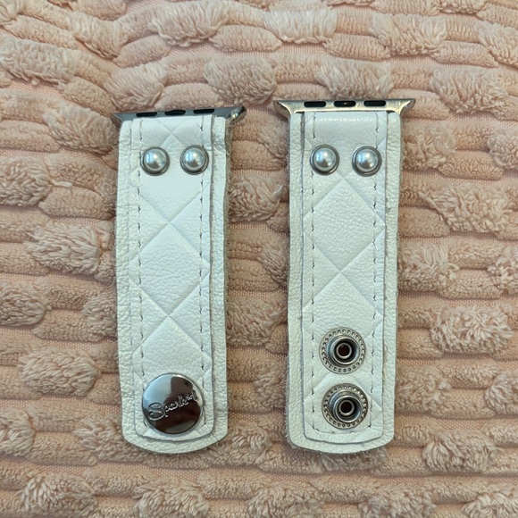 White Quilted Skinny Spark*l Band size XS/S - Picture 1 of 3
